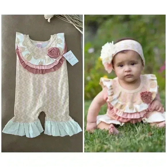 NWOT Giggle Moon Fruit of the Spirit Romper 6Mo - Picture 1 of 4